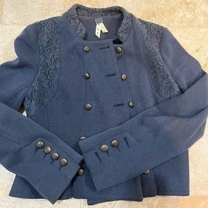 We The Free by Free people blue crop jacket size 6